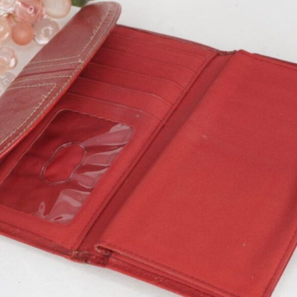 Buxton Genuine Leather Red Wallet for Women - Picture 4 of 6